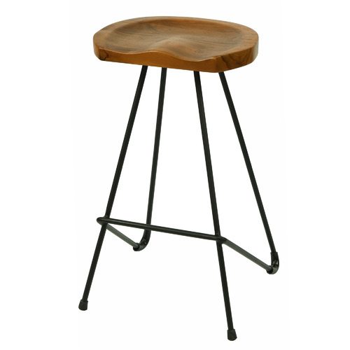 LaVerde 71cm Industrial Pin Iron Barstool Temple Webster